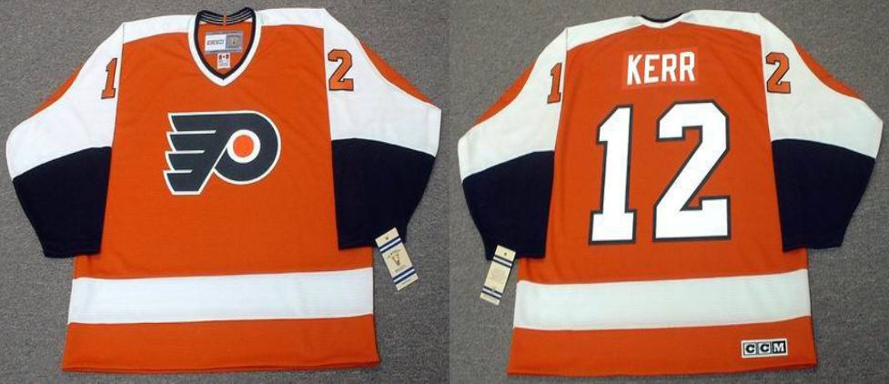 2019 Men Philadelphia Flyers 12 Kerr Orange CCM NHL jerseys1
